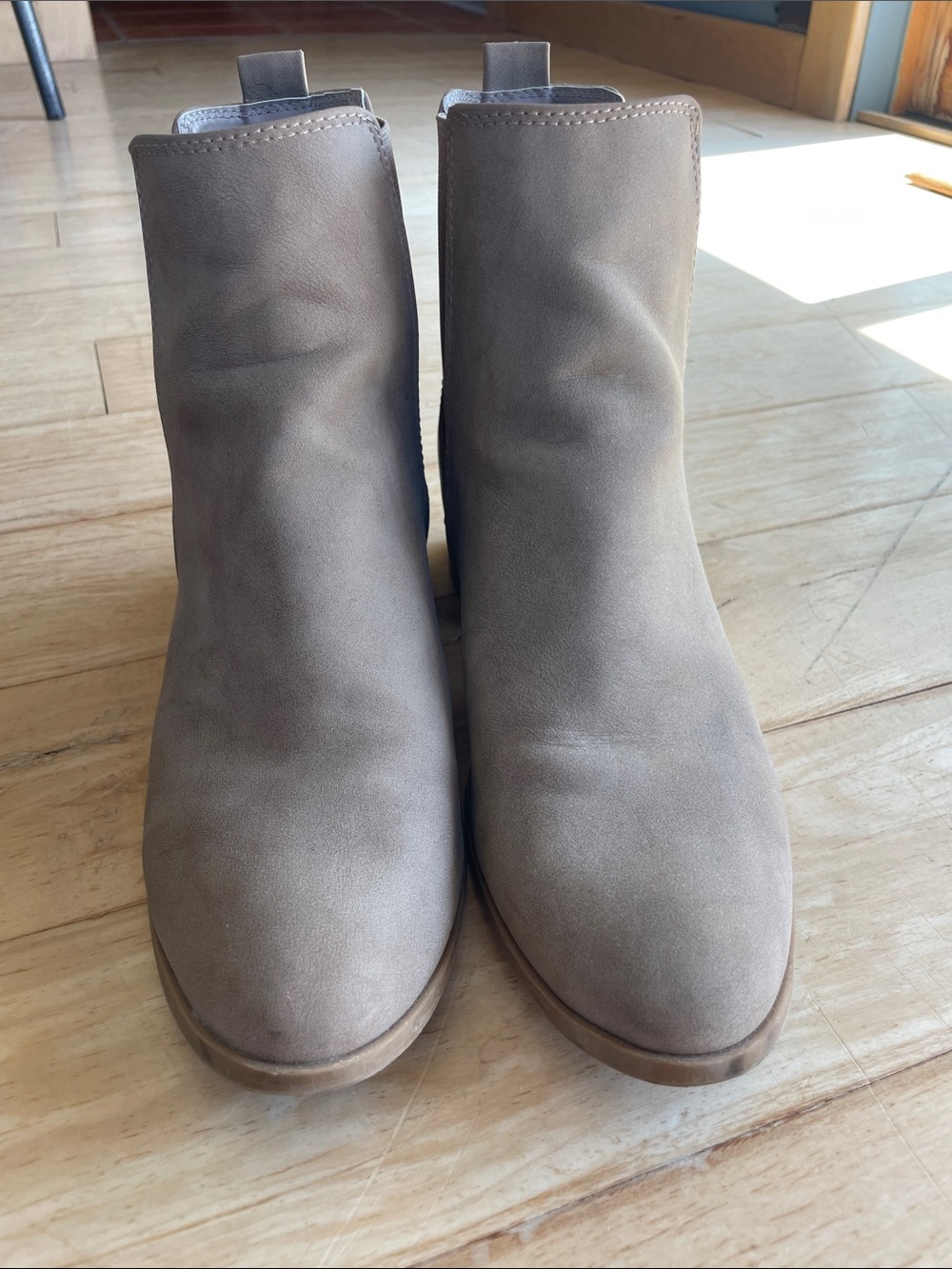 Women's Taupe Suede Ankle Boots - Classic Everyday Style